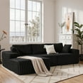 thumbnail image 7 of Techmilly 113” Cloud L-Shaped Sectional Couches,Modular Sofa with Deep Seat, Sponge Compression Sofas,Modern Modular L-Shape Sofa Couch with Chaise for Living Room Bedroom (Black Left Facing Chaise), 7 of 7