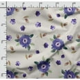 thumbnail image 2 of Soimoi Floral Vintage Printed,Cuddle Minky Fabric, Sewing Fabric By The Yard 56 Inch Wide,Decorative Plush Soft Fabric, Baby Garments, Toys And Blankets, Purple, 2 of 6