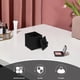 thumbnail image 3 of EeaseMX Caja para guardar hisopos de algodón con tapa, organizador de palillos de dientes, estuche para cosméticos de algodón para uso diario en el hogar (negro), 3 of 8