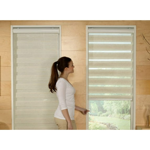 Phase II, Custom-Made, Room Darkening Sheer Horizontal Roller Shades - Inside Mount 36" Height