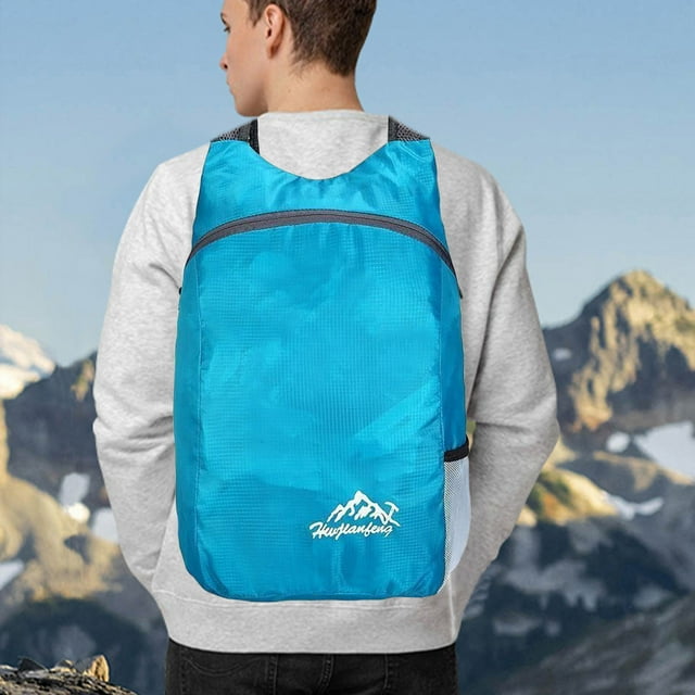 Foldable Backpack, Lightweight Daypack, Compact Travel Pack, Durable Polyester, Ergonomic Shoulder Straps, for Hiking Commuting Shopping