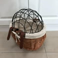 thumbnail image 4 of Bike Basket with Leather Wicker Handlebar Basket, 4 of 7
