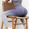 thumbnail image 5 of Uaswgudfs Women's High-Waisted Yoga Pants with Contoured Seams – Breathable Seamless Leggings for Gym & Daily Workouts Gray S, 5 of 7