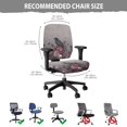 thumbnail image 7 of FKELYI Black Raven Rose Skull Print Office Chair Slipcover 2 Pcs Removable Swivel Computer Chair Cover for Backrest & Cushion Seat Dustproof Armchair Protector Home Office Decor, 7 of 7