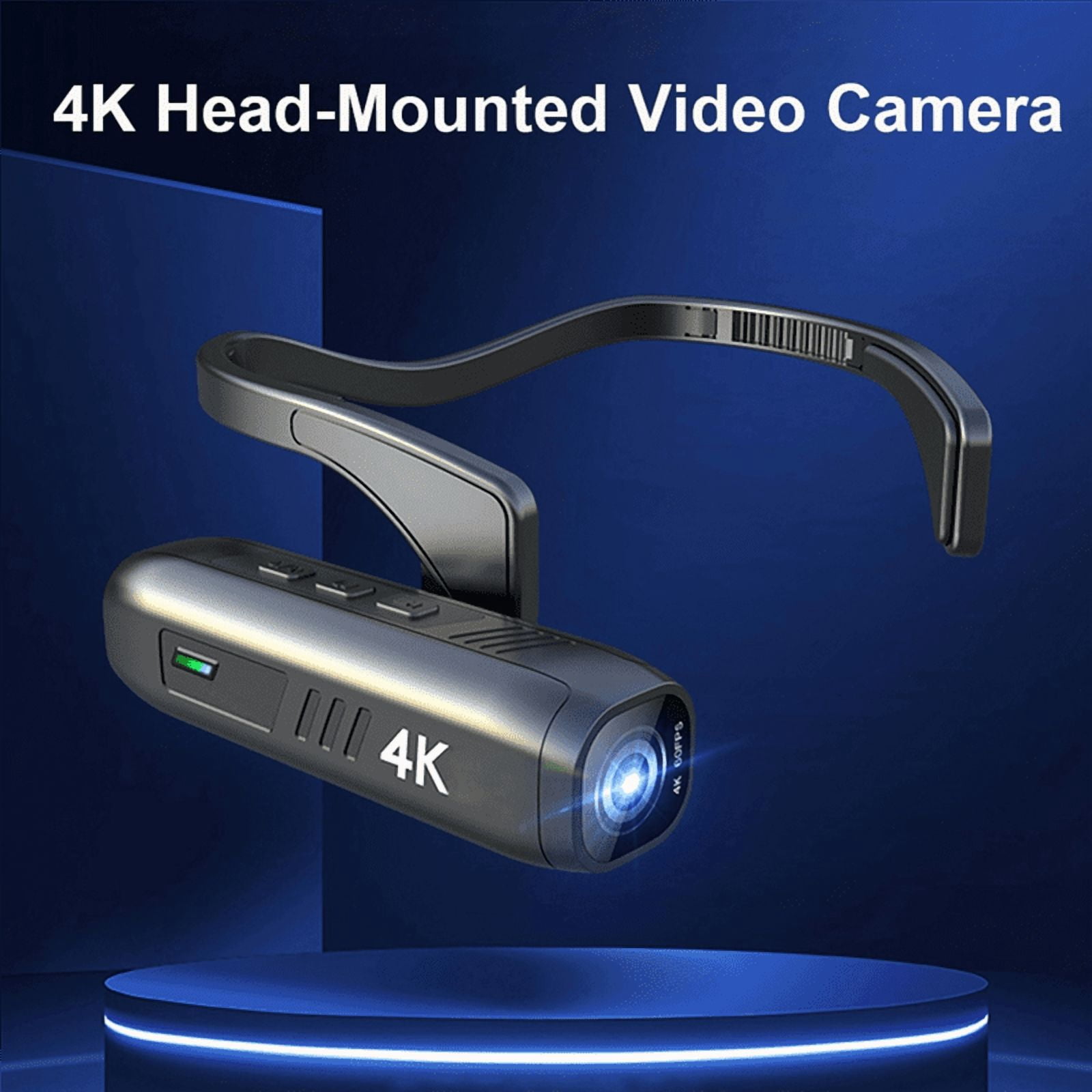 4K 30FPS Head Mounted Camera Wearable WiFi Video Camcorder 120°Wide Angle Lens Anti-Shake APP Control