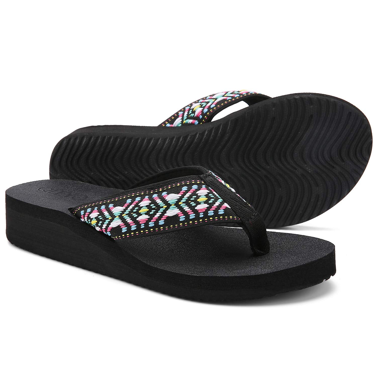 Buy Riverberry Women's Yoga Platform Flip Flop with Yoga Mat Padding Online  at desertcartSeychelles