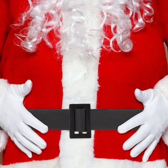 Niceauty Belts for Men Santa Belt Black Leather 10Pcs 2.4x1.8x0.4In