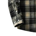thumbnail image 3 of IYTR Men's Flannel Shirts Casual Button Plaid Shirt Long Sleeve Lapel Vintage Shirts Fall Thermal Shirt (Black,XXXXXL), 3 of 4