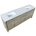 thumbnail image 5 of Lexora Home Lafarre 80" Double Quartz Top Bathroom Vanity in Rustic Acacia, 5 of 12