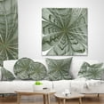 thumbnail image 4 of Designart Symmetrical Light Green Fractal Flower - Floral Throw Pillow - 12x20, 4 of 5