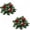 A, variant on Artificial Holly Berry Pinecone Candle Rings for Home Table Centerpieces, Rustic Holiday Wreath Decor for Home, Christmas Seasonal Tabletop Ornament Accents, 1Pack A