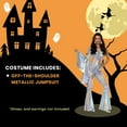 thumbnail image 4 of Underwraps 70's Disco Off-The-Shoulder Iridescent Metallic Adult Costume Jumpsuit | MD Female, 4 of 5