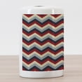 thumbnail image 3 of Chevron Ceramic Toothbrush Holder, Triangle Abstract Geometrical Detailed Retro Vintage Image, Decorative Versatile Countertop for Bathroom, 4.5" X 2.7", Pale Blue Navy Blue, by Ambesonne, 3 of 4