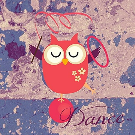Dancing Art Poster - Dancing Owl 12x12 Childrens Art Print Poster Decor by Brandi Fitzgerald POD