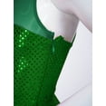 thumbnail image 6 of Sholeno Girls Halter Neck Sleeveless Sequins Tutu Dress Christmas Snowman Figure Skating Dance Dress Green 8, 6 of 7