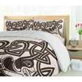 thumbnail image 5 of Ambesonne Celtic Dragon Duvet Cover Set, Long Tangled Drawing, 2-Calking, Brown and Champagne, 5 of 7