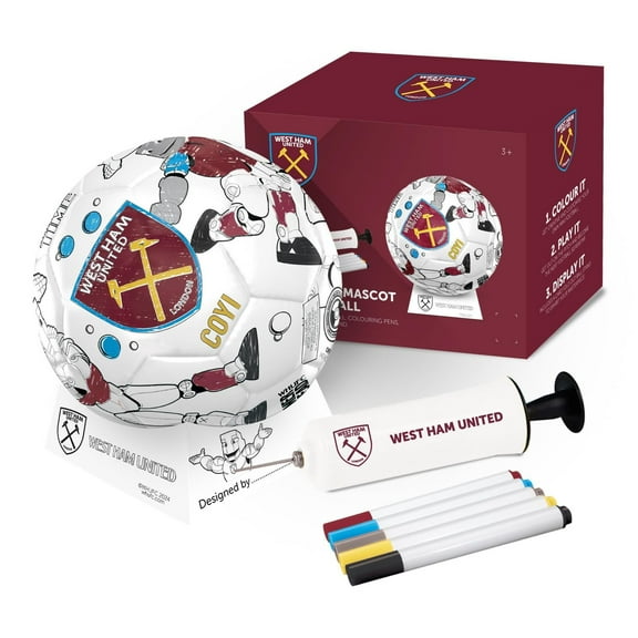 West Ham United FC Colour In Mini Football Set