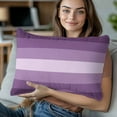 thumbnail image 3 of Throw Pillow Covers 12x20 Inch Inch Set of 2 Purple Decorative Pillow Covers Gradient Stripes Modern Cushion Cover Pillowcase for Sofa Couch Bed Home Decor, 3 of 9
