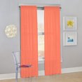 2 Pack Basic Rod Pocket Sheer Voile Window Curtain Panels Assorted