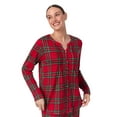 thumbnail image 5 of Aria Brushed Jersey Knit Long Sleeve Split Neck Pajama Set with Pockets, Sizes XS-5X, 5 of 6