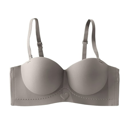 LYEAA Wireless Bras for Women Support Seamless Push up Daily Bras Wirefree Adjustable Strap Lift Soft Bralette No Wire Breathable Comfort Sleeping Bras Brown S