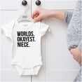 thumbnail image 5 of Worlds Okayest Niece Family Love Bodysuit Jumper Girls Infant Baby Brisco Brands NB, 5 of 6