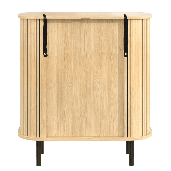 28" Fluted Wine Bar Cabinet with 8-Grid Wine Rack, 5-Level Adjustable Shelves, 2 Glass Holders, Smoothly Sliding Tambour Doors, 4 Hidden Storage Space on the Side,Modern Liquor Coffee Station