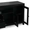 thumbnail image 4 of Simpli Home Cosmopolitan 72 inch Wide Solid Wood TV Stand in Black For TVs up to 80 inches, 4 of 14