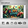 thumbnail image 3 of LUUFILx Dinosaur Party Happy Birthday Backdrop Banner with Butterflies Photography Props Birthday Decoration Party Supplies Background Decorations, 3 of 7