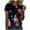 G-Multicolor, variant on Patriotic T Shirts for Women Patriotic T Shirt for Women American Flag Shirts Red White and Blue Women Tops 4th of July Tee Women's Independence Day Printed Round Neck Short Sleeved T-Shirt Top