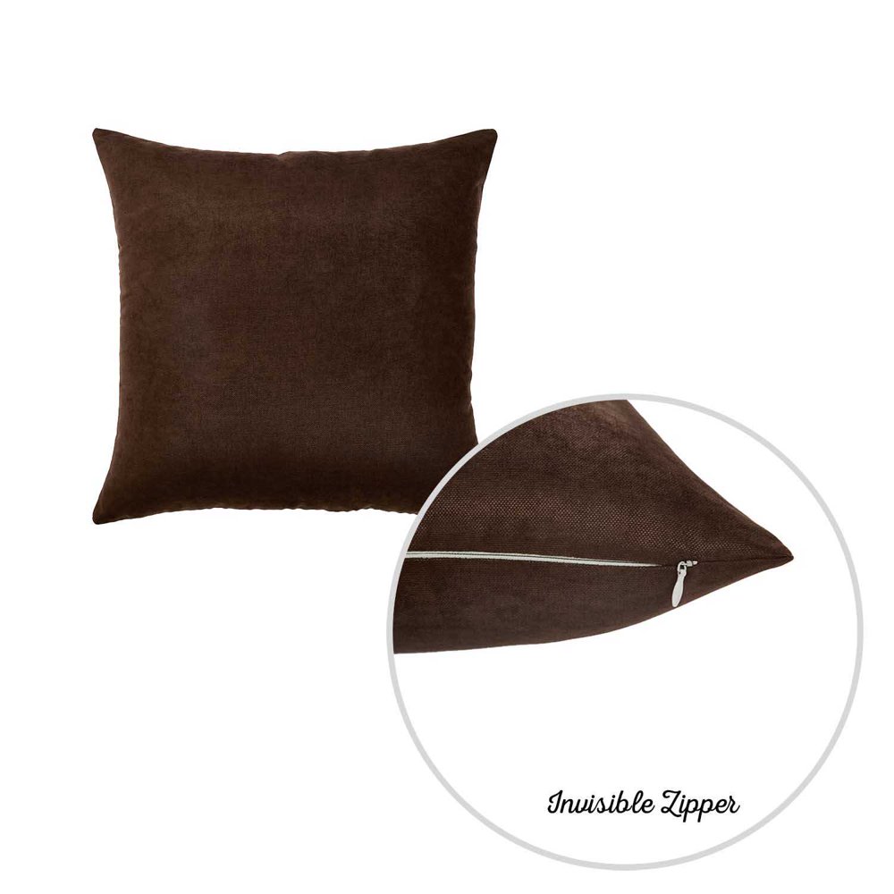 20"x20" Brown Honey Decorative Throw Pillow Cover (2 pcs in set