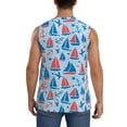 thumbnail image 4 of Zufioo Sailboats On A Waves Men's Tank Top,Men's Sleeveless Muscle Shirts,Basic Sleeveless T Shirts Casual Active Hipster Tank Top,Moisture Wicking Odor Protection-Small, 4 of 7