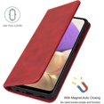 thumbnail image 6 of for Galaxy A32 5G Wallet Case,Premium PU Leather Flip Folio Case,Card Slots,Cash Pocket,Kickstand,Magnetic Closure TPU Shockproof Interior Protective Case for Samsung Galaxy A32 5G,Red, 6 of 15