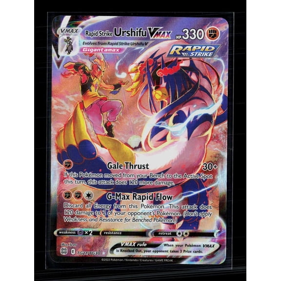 Collectible 2022 Brilliant Stars Rapid Strike Urshifu VMAX Holo Rare CSR TG21/TG30 English Pokemon Card