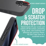Smartish® iPhone 16 Magnetic Case - Gripmunk Compatible with MagSafe [Lightweight + Protective] Slim & Thin Grip Cover with Microfiber Lining for Apple iPhone 16 - Black Tie Affair