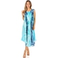 thumbnail image 5 of Sakkas Starlight Caftan Tank Dress / Cover Up - Turquoise / Blue - One Size, 5 of 5