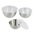 thumbnail image 3 of Mainstays 6-Piece Brushed Stainless Steel Mixing and Storage Bowl Set with Lids, 3 of 6