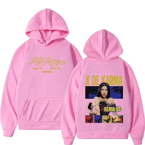 Kenia Os 2026, sudaderas con capucha con estampado de doble cara para hombres y mujeres, sudaderas holgadas Pop, ropa informal estilo Hip Hop, jerséis de gran tamaño