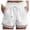 327White1450, variant on CAIVO Women Solid Color Thin Hollow Out Design Pocket Tight Waist Shorts Comfort Summer Outdoor Leisure Casual Bottoms