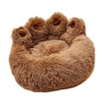 thumbnail image 4 of lionlar Lit Rond pour Animal en Forme de Patte d'Ours Tapis de Lit Rond pour Chat pour Chaton Chiot Fournitures pour Animaux m, 4 of 9