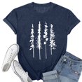 thumbnail image 2 of HCYSFG Womens Forest Tree Graphic Print Crew Neck Summer Tops Casual Loose Fit Short Sleeve T Shirt Pullover Style Outdoor Daily Wearing Clothing, 2 of 3