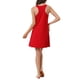 thumbnail image 3 of Noche de tanque sin mangas para mujer Inspire Chic, vestido de primavera y verano, camisón de descanso, XS, rojo, 3 of 6