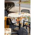thumbnail image 4 of Outdoor Tablecloth with Umbrella Hole and Zipper, Thanksgiving Fall Square Table Cloth 54x54 Inch Waterproof Tablecloth, Maple Leaf Pumpkins Green Orange Picnic Table Cover for Patio Camping, 4 of 7