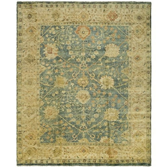 Traditional Rug - Oushak Wool Pile -Medium Blue/Green-Color:Medium Blue/Green,Design:Traditional,Shape:Oversized,Size:15'L x 12'W