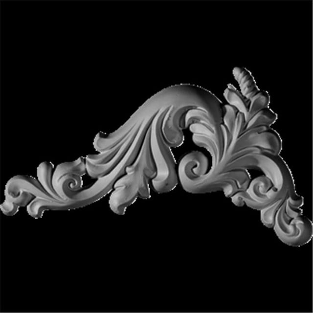 Ekena Millwork ONL05X09X01DA-L 9.75 In. W X 5.25 In. H X .62 In. P Architectural accent - Damon Leaf Onlay- Left