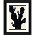 thumbnail image 1 of Uppsala Studio 14x18 Black Ornate Wood Framed with Double Matting Museum Art Print Titled - Prickly Pear Cactus, 1 of 4