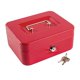 thumbnail image 1 of Kyodoled Caja mediana con bandeja para dinero, caja fuerte pequeña con cajón para llaves, 7,87 x 6,30 x 3,54 pulgadas, color rojo mediano, 1 of 5