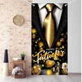 thumbnail image 4 of Happy Father Day Decorations 71 x 35 Inches Father's Day Door Cover Banner Porch Sign Hanging Backdrop Party Supplies Indoor Outdoor Family Celebrations Wall Front Door Home Decor(black gold), 4 of 7