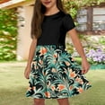 thumbnail image 2 of Jamsmile Toddler Girls Dress Summer Cute Floral Print Short Sleeve Casual Dresses Kids Girls Beach Princess Holiday Sundress, 2 of 6