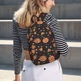 thumbnail image 5 of Lsque Pizzas Mushrooms Pattern Canvas Daypack, Durable Backpack, High-quality Versatile Backpack,Vintage Compact Backpack-Small, 5 of 6
